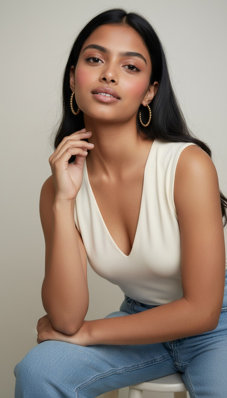 Eleve seu look com essa Argola Dourada Cravejada de Bolas Banhada a Ouro 24K