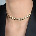 Chocker Dourada Esferas com Extensor - Galeria