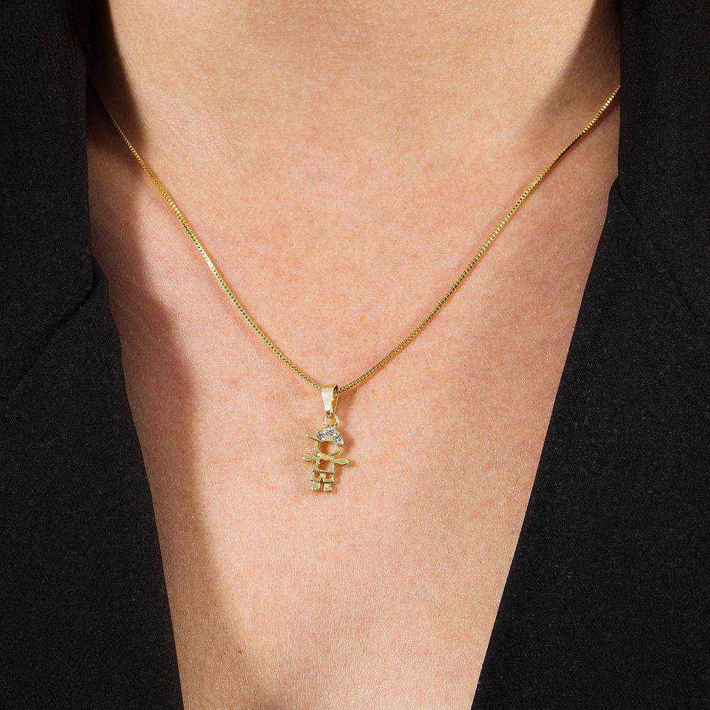 Colar Dourado Filho com Zircônia - Galeria